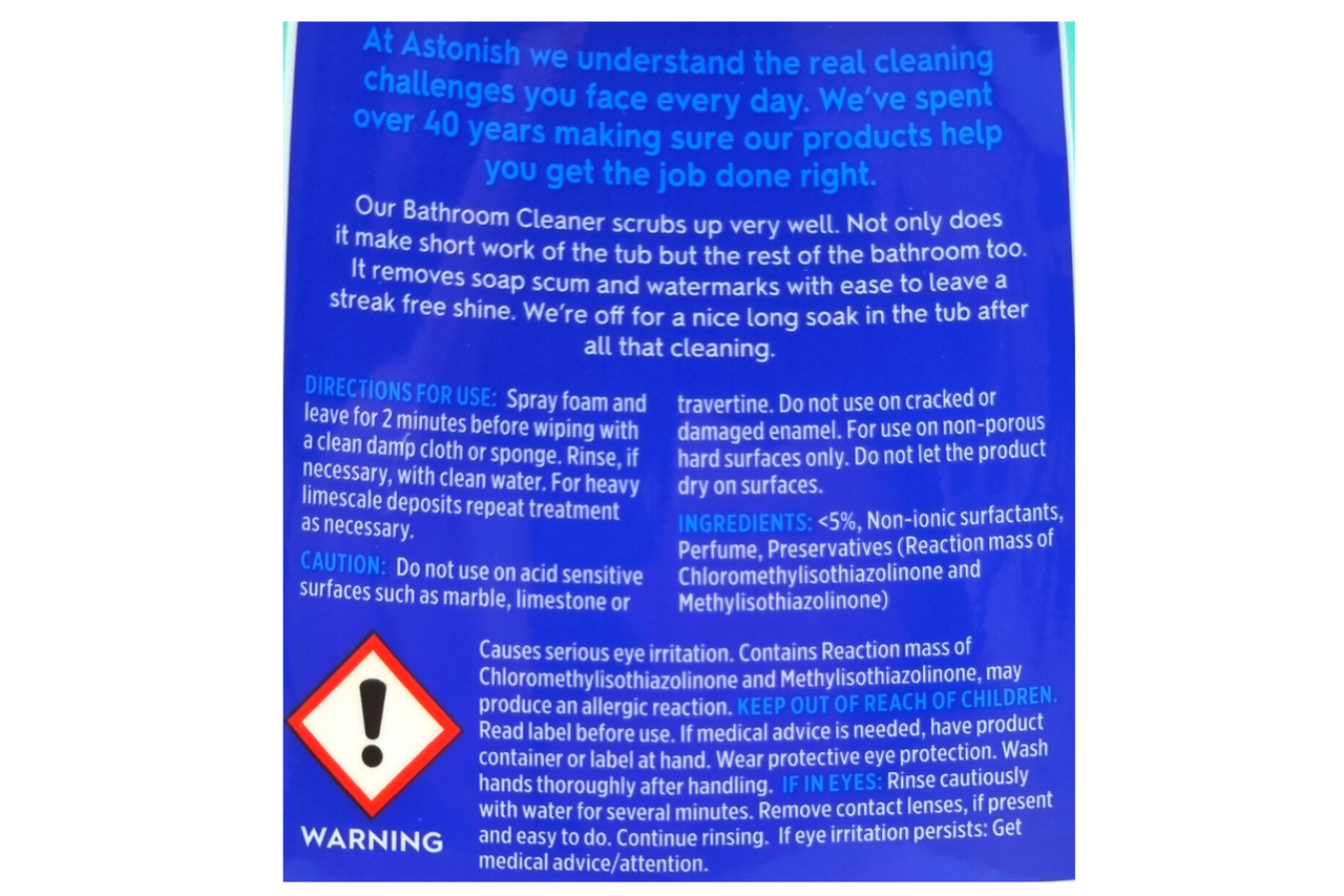 Astonish Bathroom Cleaner White Jasmine & Bail Vegan 750ml